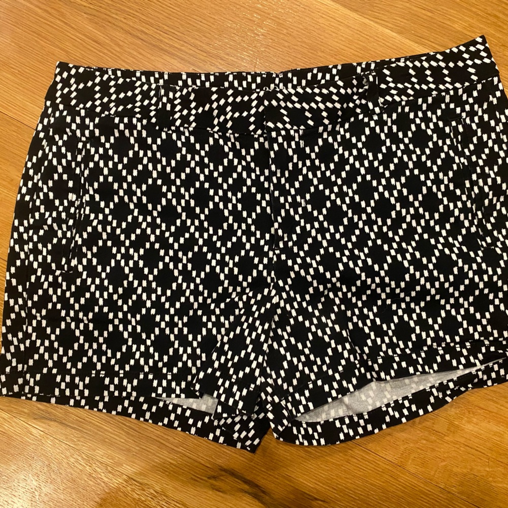 Black and White Patterned Shorts